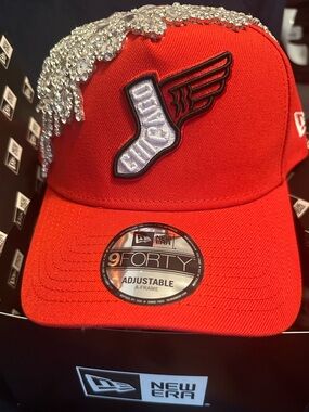 New Era Red Rhinestone Embellished Baseball Cap